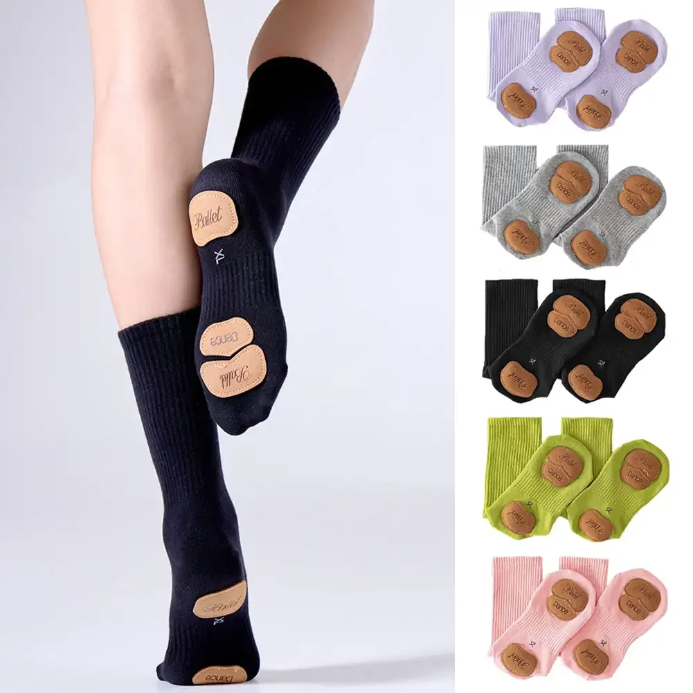 Pilates Yoga Grip Socks - ノンスリップモダンダンスヨガソックスガールズレディースメンズコットンソックスバレエソックスピラティスヨガ子供大人ダンスストッキング
