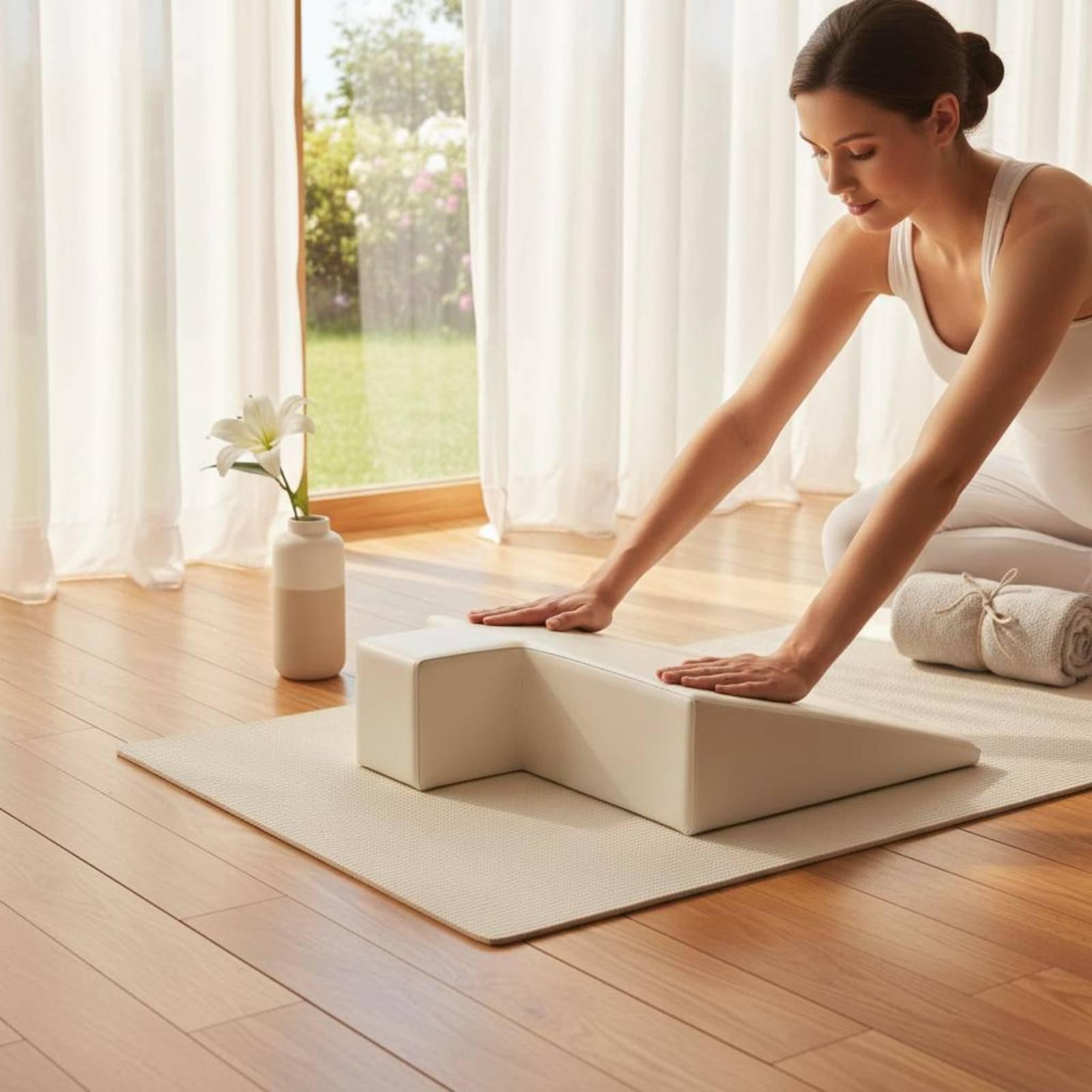 Pilates & Yoga Vertebrasana - マタニティサポートクッション高密度フォームエクササイズピローフィットネスピラティスアクセサリーピラティスリフォーマーベッド用妊娠中用