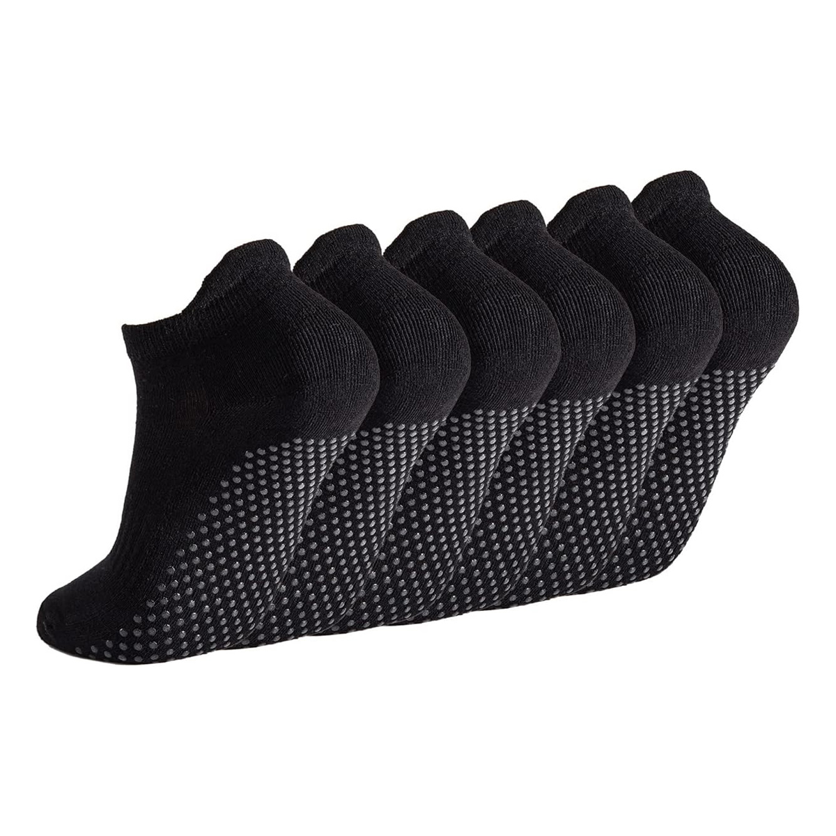 Pilates Yoga Grip Socks - 6 ペア ヨガソックス 女性用 ピラティス ノンスリップソックス