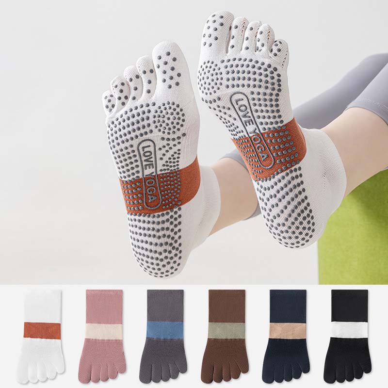 Medias Para Pilates Y Yoga - 女性用 スプリットトゥ スポーツ ファッション ピラティス ソックス