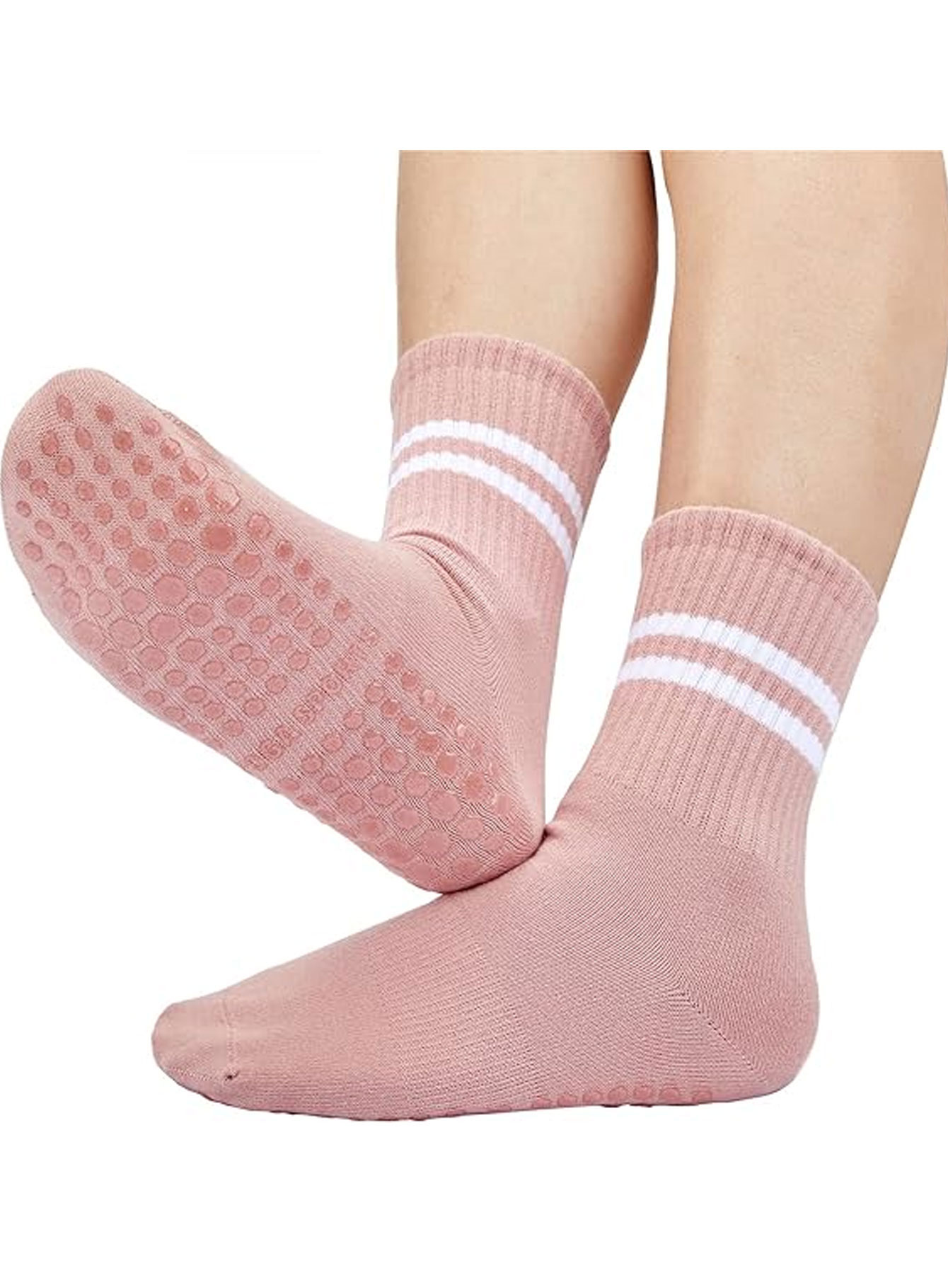 3足組のヨガソックス、滑り止め付きプロフェッショナル女性用ピ - Pilates Yoga Grip Socks のレビューと価格