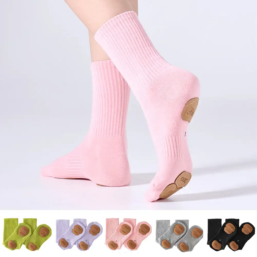 ノンスリップモダンダンスヨガソックスガールズレディースメンズ - Pilates Yoga Grip Socks のレビューと価格