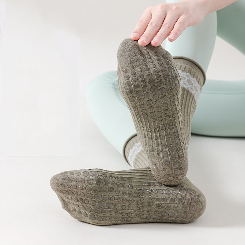 ヨガソックス レディース コットン ロールエッジ ドットシリ - Medias Para Pilates Y Yoga のレビューと価格
