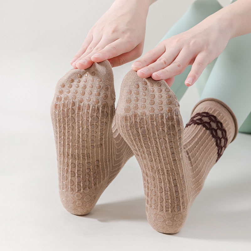 ヨガソックス レディース コットン ロールエッジ ドットシリ - Medias Para Pilates Y Yoga のレビューと価格