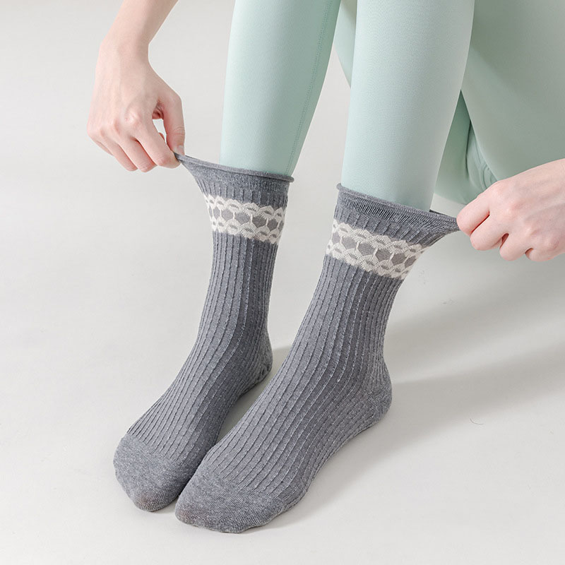 ヨガソックス レディース コットン ロールエッジ ドットシリ - Medias Para Pilates Y Yoga のレビューと価格