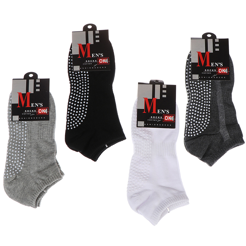 新しい 1 ペア高品質メンズコットンノンスリップヨガソックス - Pilates Yoga Grip Socks のレビューと価格