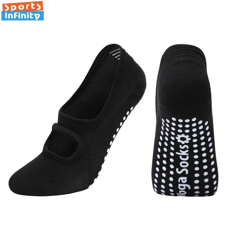 女性用シリコン滑り止めバックレスヨガソックス,屋内,バレエ, - Pilates Yoga Grip Socks のレビューと価格