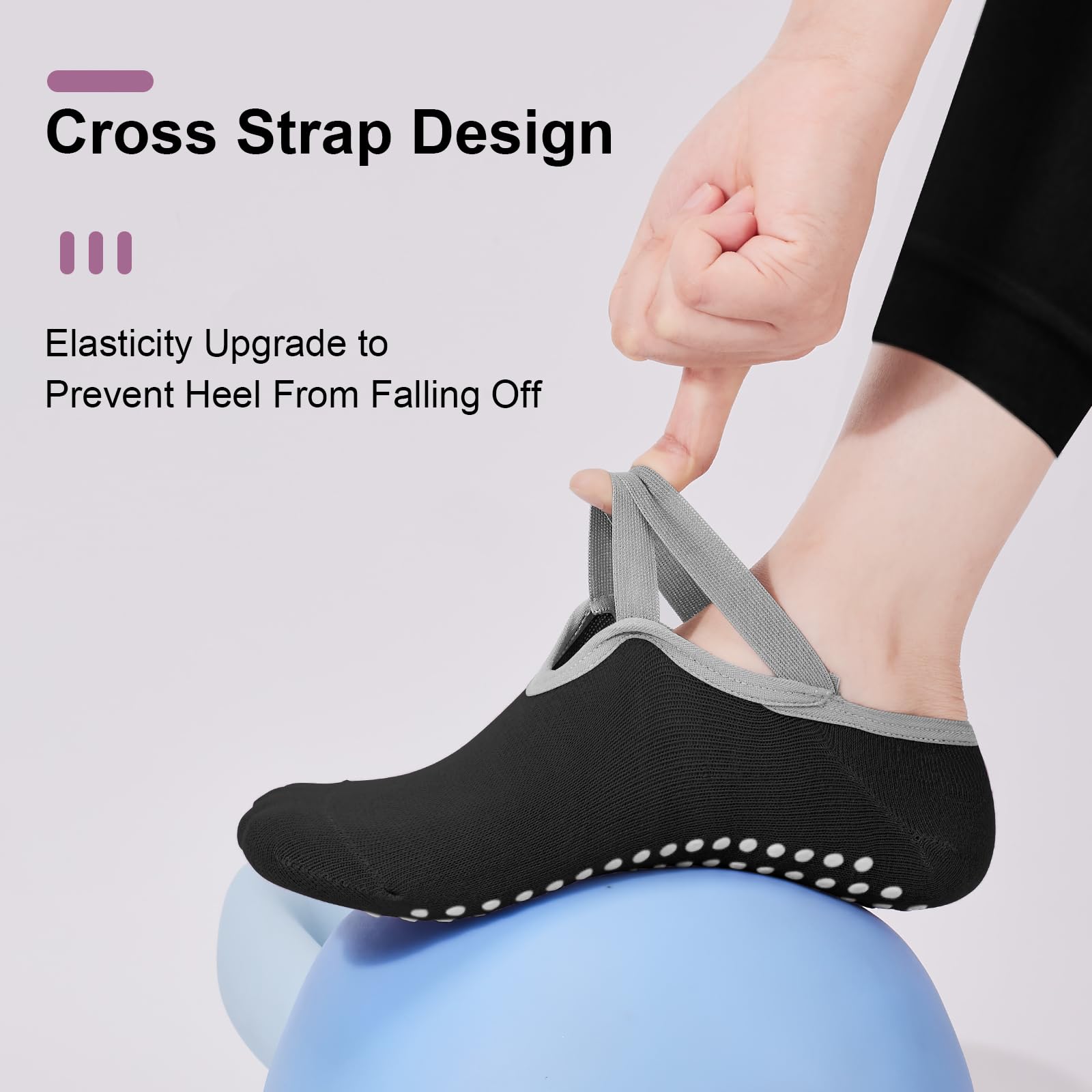 4足組 レディース ピラティスソックス、滑り止めヨガソックス - Medias Para Pilates Y Yoga のレビューと価格