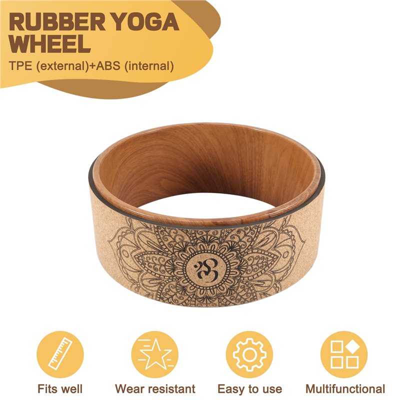 ヨガポーズやバックベンド、インバージョン用の高級コルクヨガホ - Yoga Wheel Dharma のレビューと価格