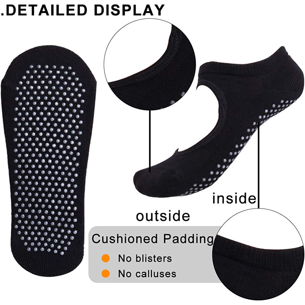 バックレスノンスリップフィットネスピラティスソックス綿女性ス - Pilates Yoga Grip Socks のレビューと価格