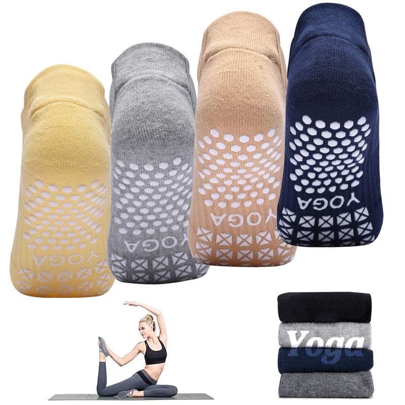 女性ノンスリップヨガソックスシリコーン屋内綿包帯バックレスピ - Pilates Yoga Grip Socks のレビューと価格