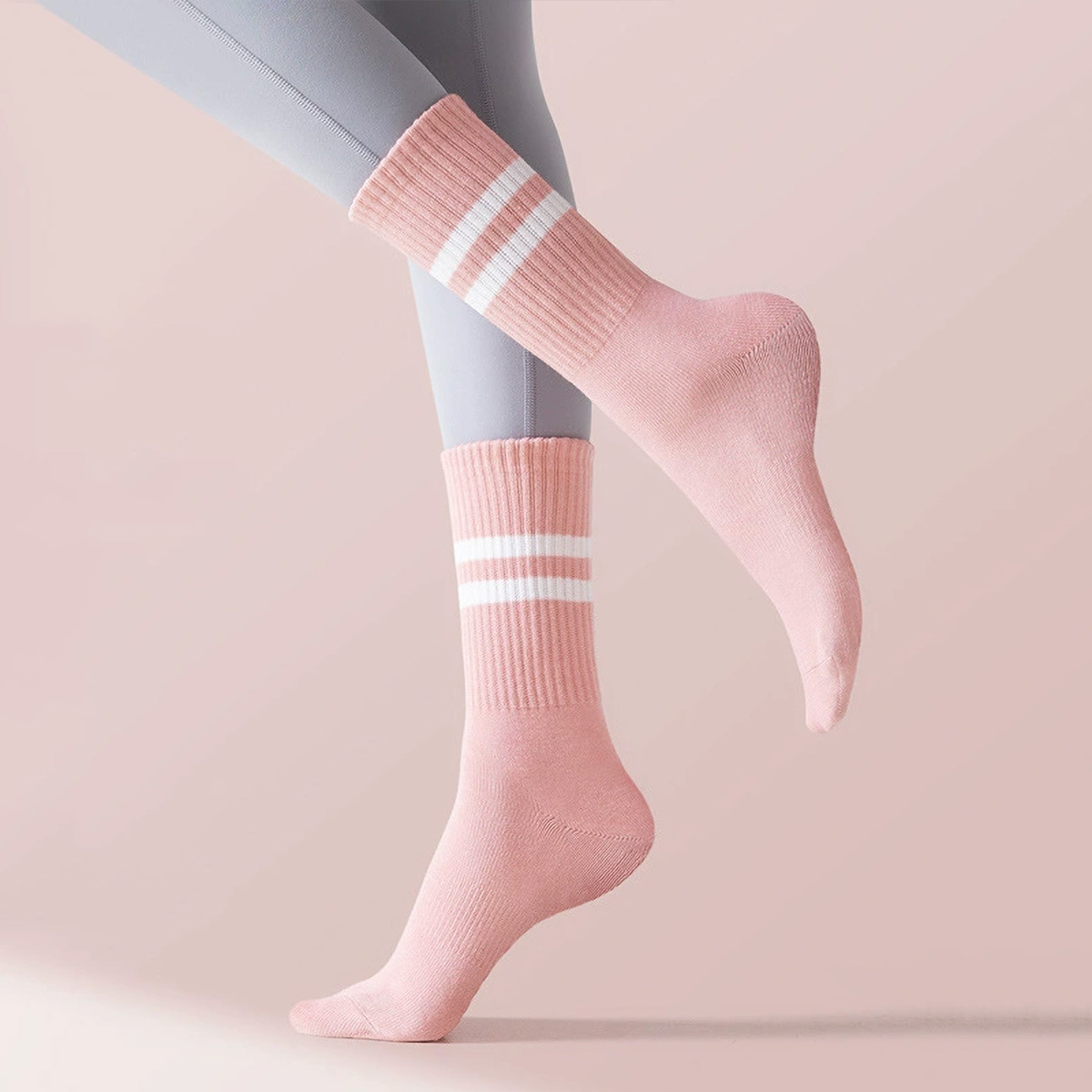 3足組 ロングヨガソックス 女性用 グリップ付き 滑り止めソ - Medias Para Pilates Y Yoga のレビューと価格