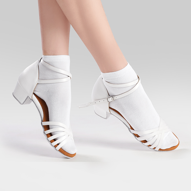女の子女性ラテンソックス白ショートダンスソックスダンスピラテ - Medias Para Pilates Y Yoga のレビューと価格