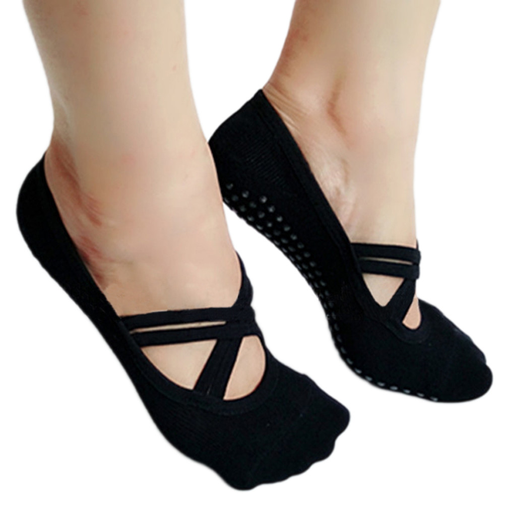 2足組ヨガソックス レディース コットン製 ノンスリップ ピ - Pilates Yoga Grip Socks のレビューと価格